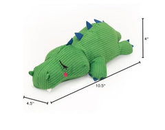 ZippyPaws Snooziez Alligator, peluche silencieuse idéale pour câlins et jeux sans bruit