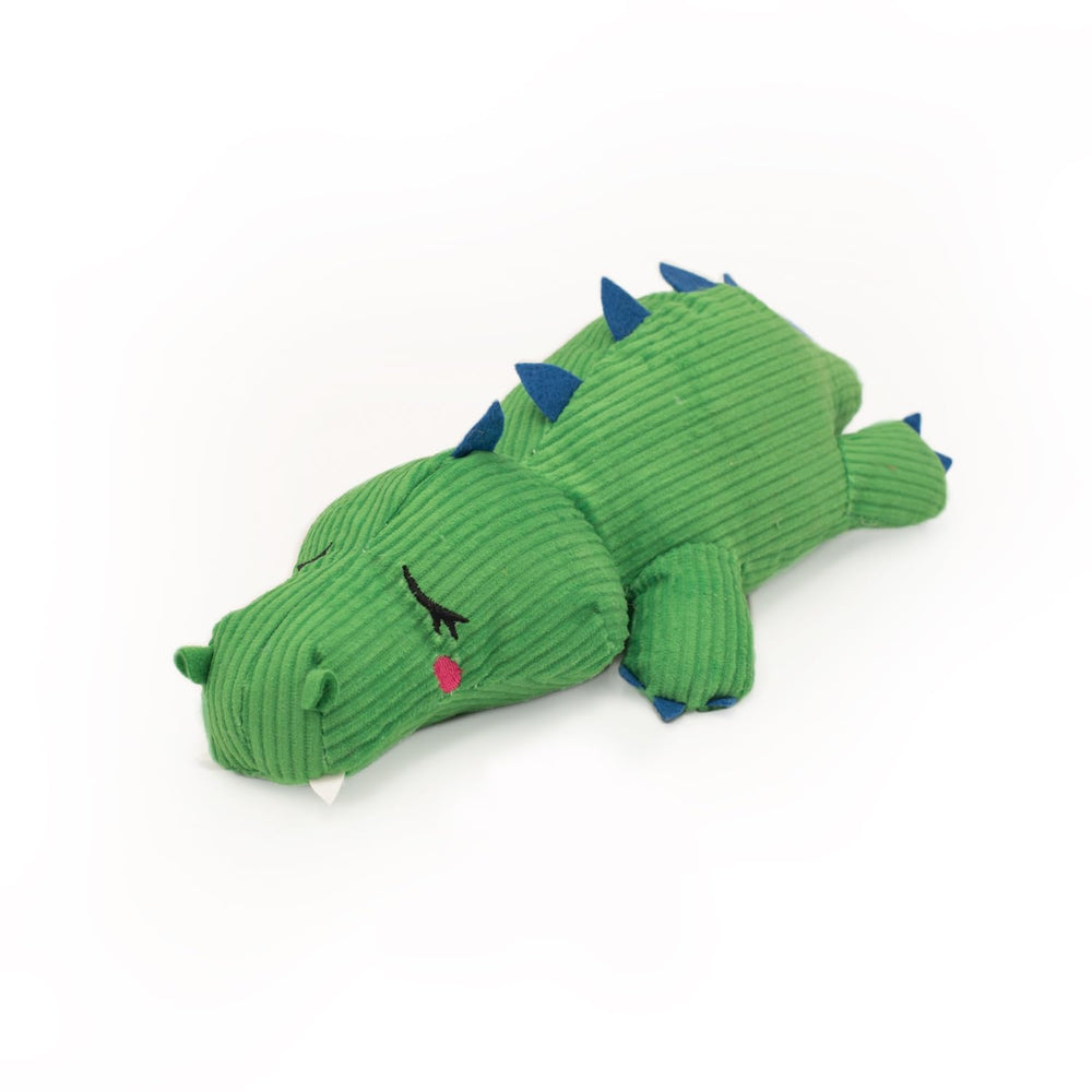 ZippyPaws Snooziez Alligator, doudou silencieux pour jeux calmes et sans bruit
