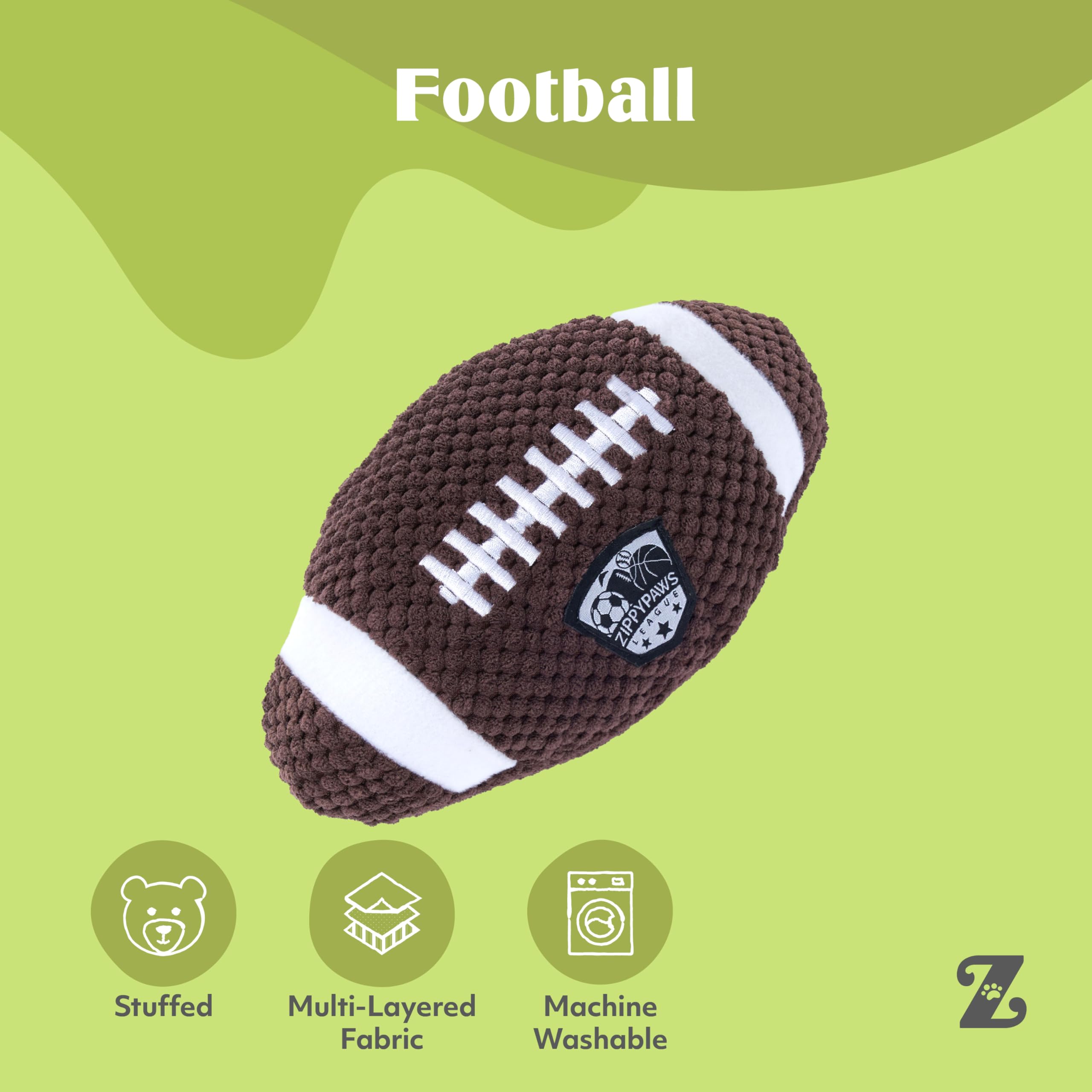 Jouet doux du SportsBallz, idéal pour câlins et moments réconfortants.