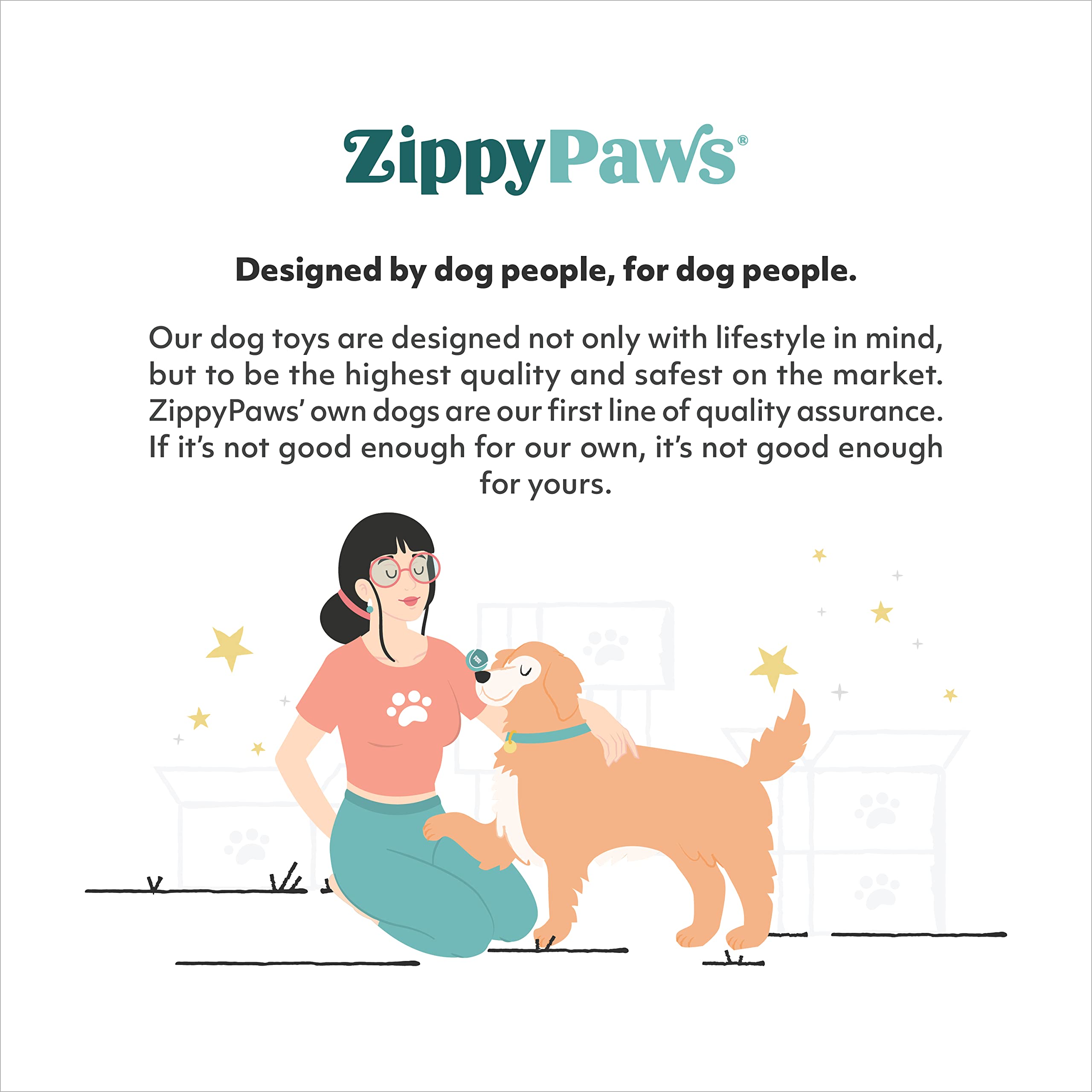 ZippyPaws Squeakie Crawler Pour toutes tailles, convient petits et grands chiens.