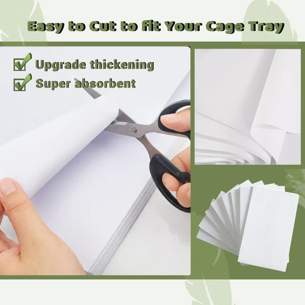 Liner cage oiseau ZIQON absorbants et naturels, pour une cage plus propre.