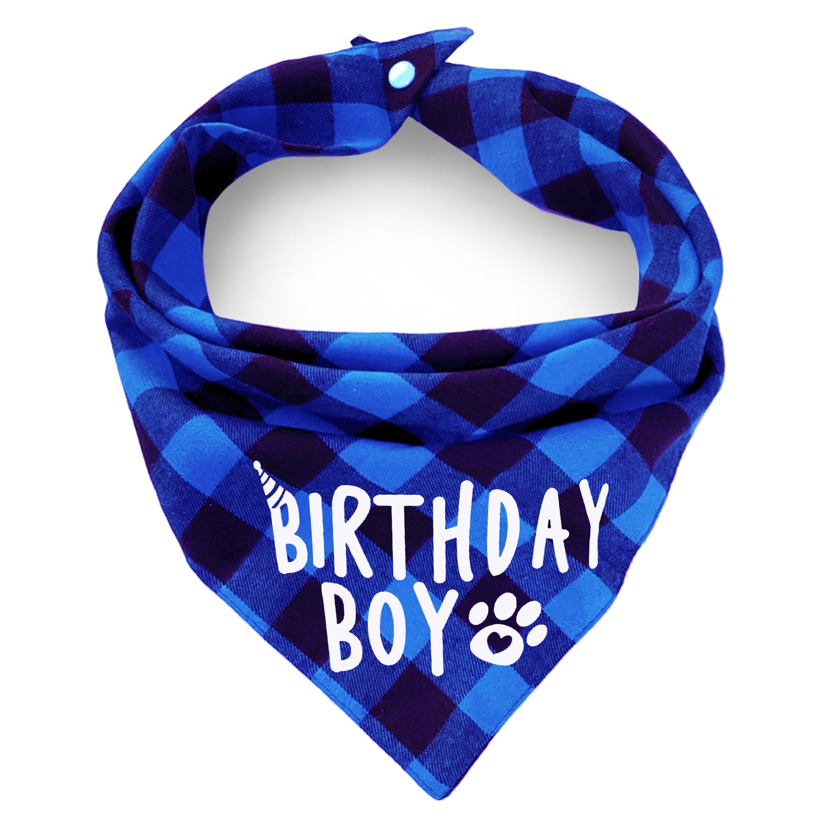 Bandana ZIRVYIR pour chien avec bouton, ajuste la taille.