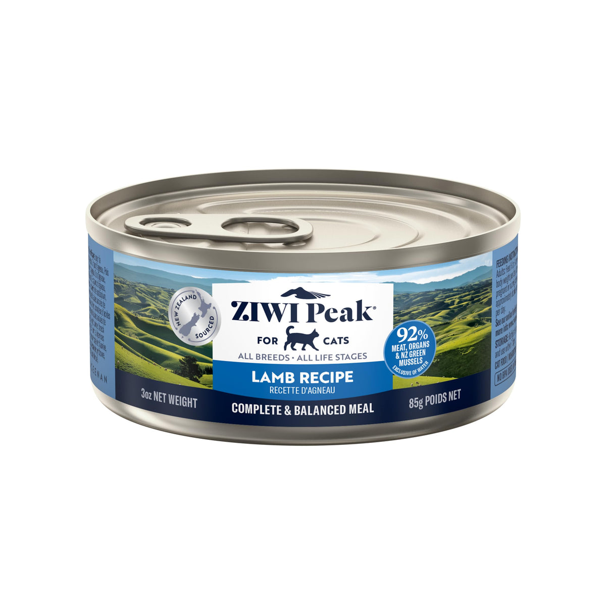 ZIWI Peak Agneau Pate en Conserve: texture riche et goût naturel apprécié par les chats
