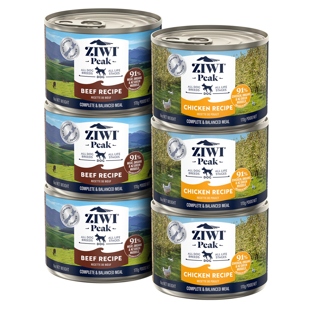 ZIWI Peak pâté humide chien boeuf et poulet, riche en protéines et saveur naturelle.