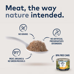 ZIWI Peak boîte poulet texture moelleuse, repas complet savoureux.