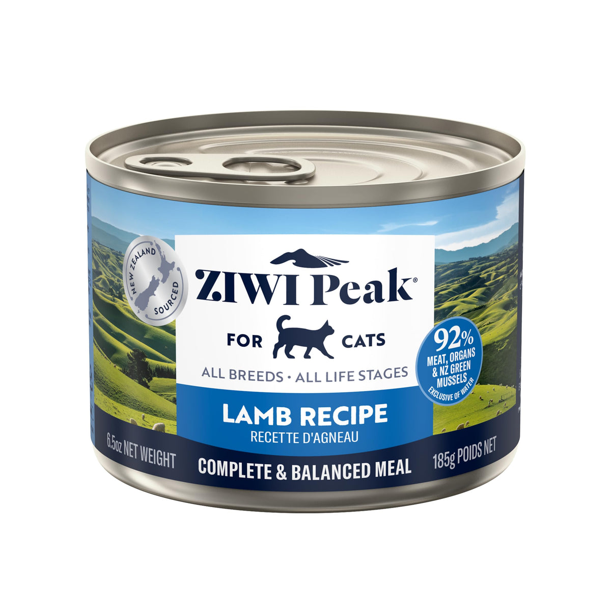 ZIWI Peak chat-lamb-pate ouverte, texture riche et appétence naturelle