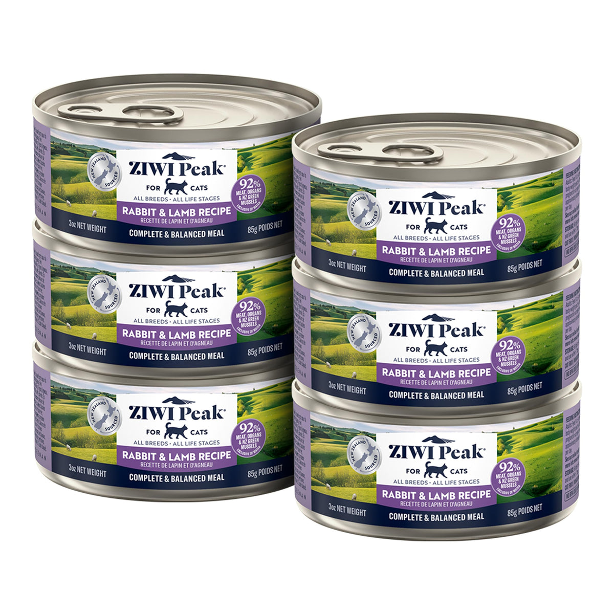 ZIWI Peak pâté chat lapin et agneau, texture appétissante pour chats sensibles