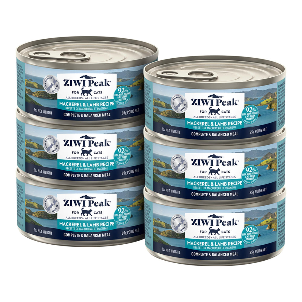 ZIWI Peak Chat Maquereau et Agneau 3oz: repas savoureux et nourrissant.