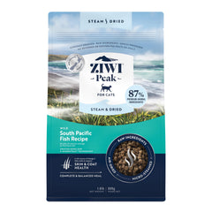 ZIWI Peak chat poisson pacifique sud vapeur et seche: texture appetissante et proteines elevées.