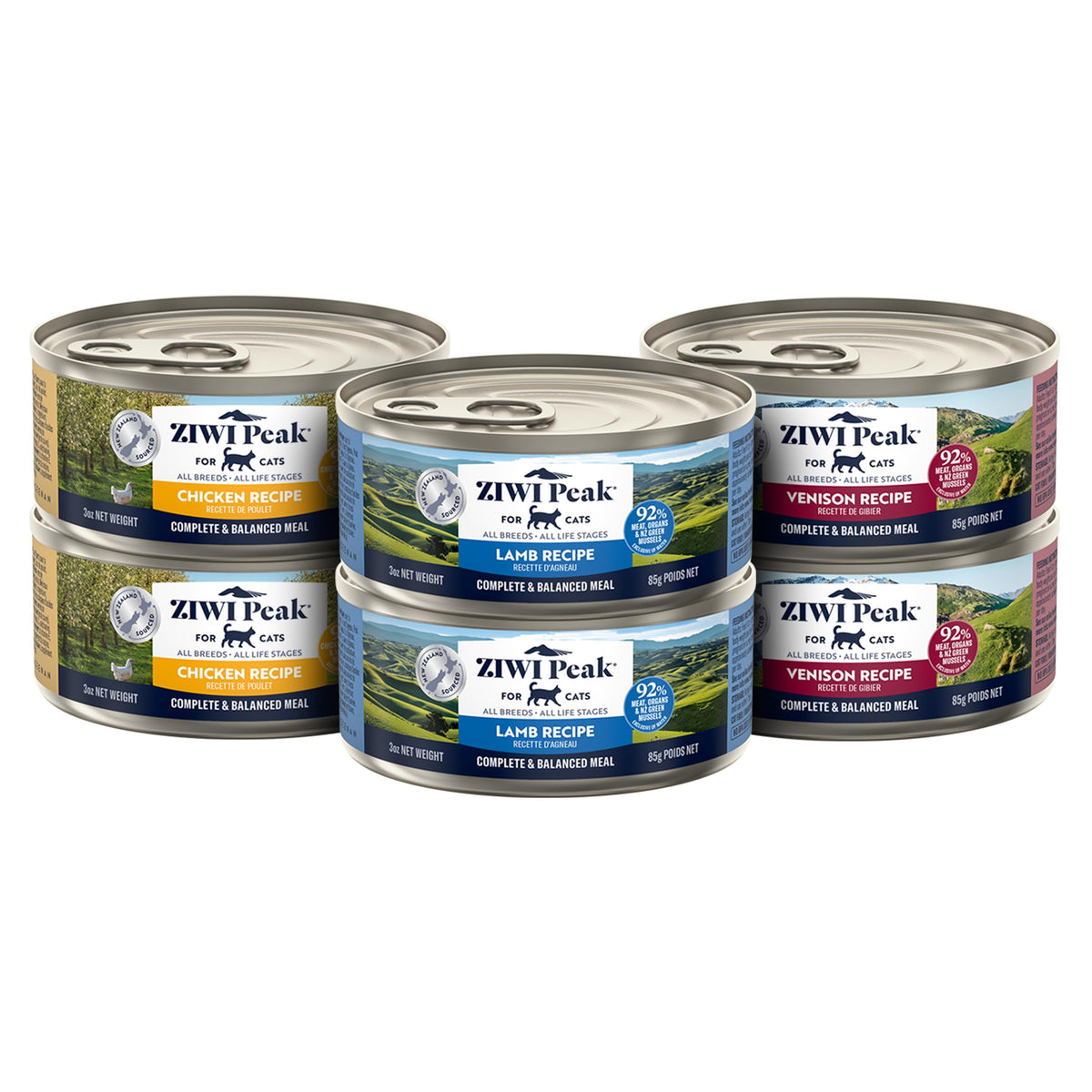 Chat Ziwi Peak Venaison 3oz : pâté riche en protéines pour une alimentation complète.