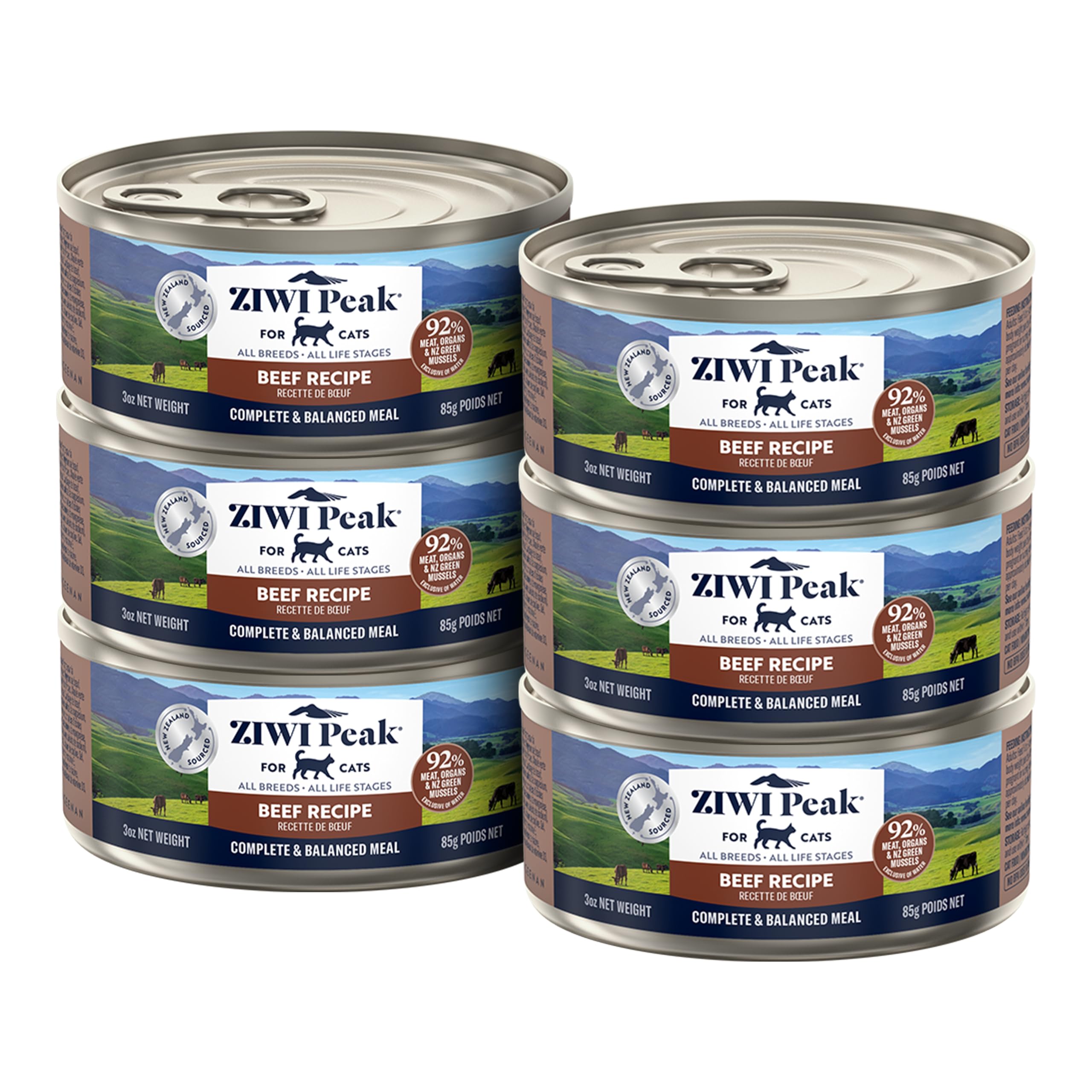Pâté Ziwi Peak pour chat, haute protéine et goût irrésistible.