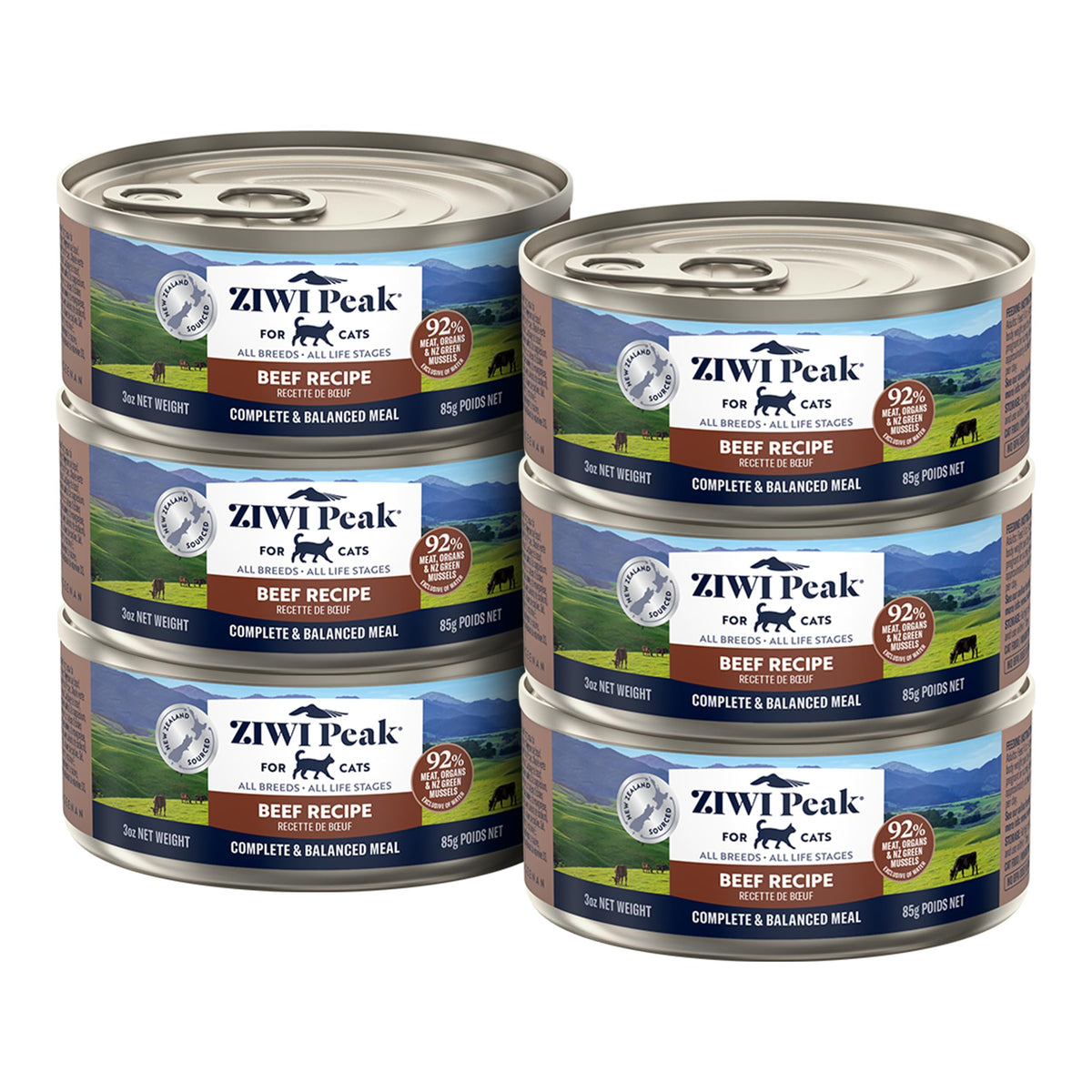 Pâté Ziwi Peak pour chat, haute protéine et goût irrésistible.