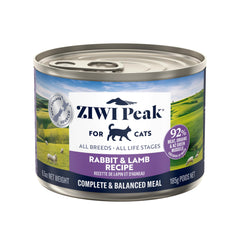 ZIWI Peak pate chat lapin et agneau, texture appétente et protéines élevées.