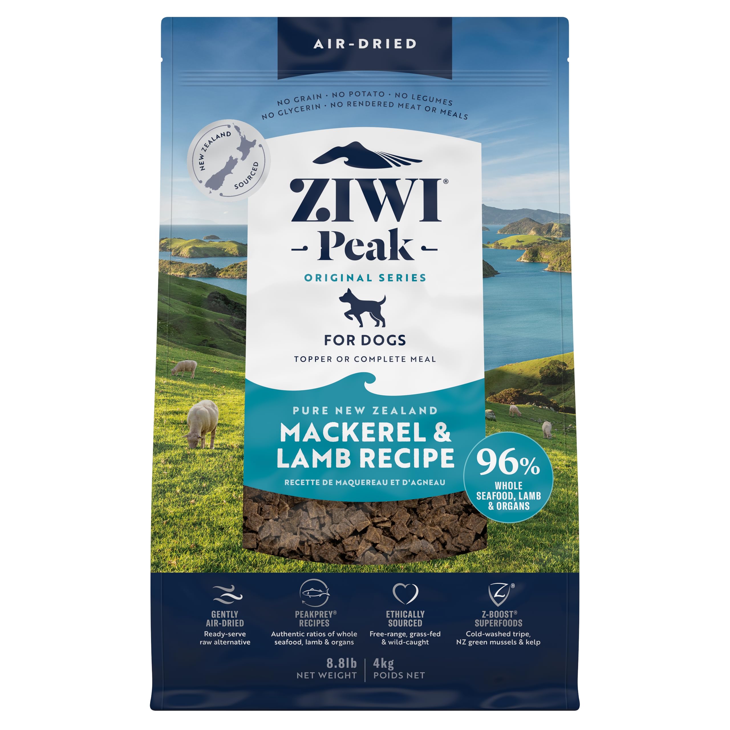 ZIWI Peak Maquereau et Agneau: texture aérée idéale pour repas