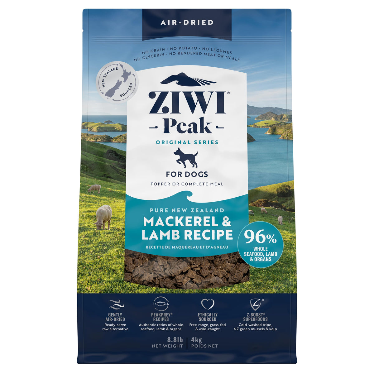 ZIWI Peak Maquereau et Agneau: texture aérée idéale pour repas