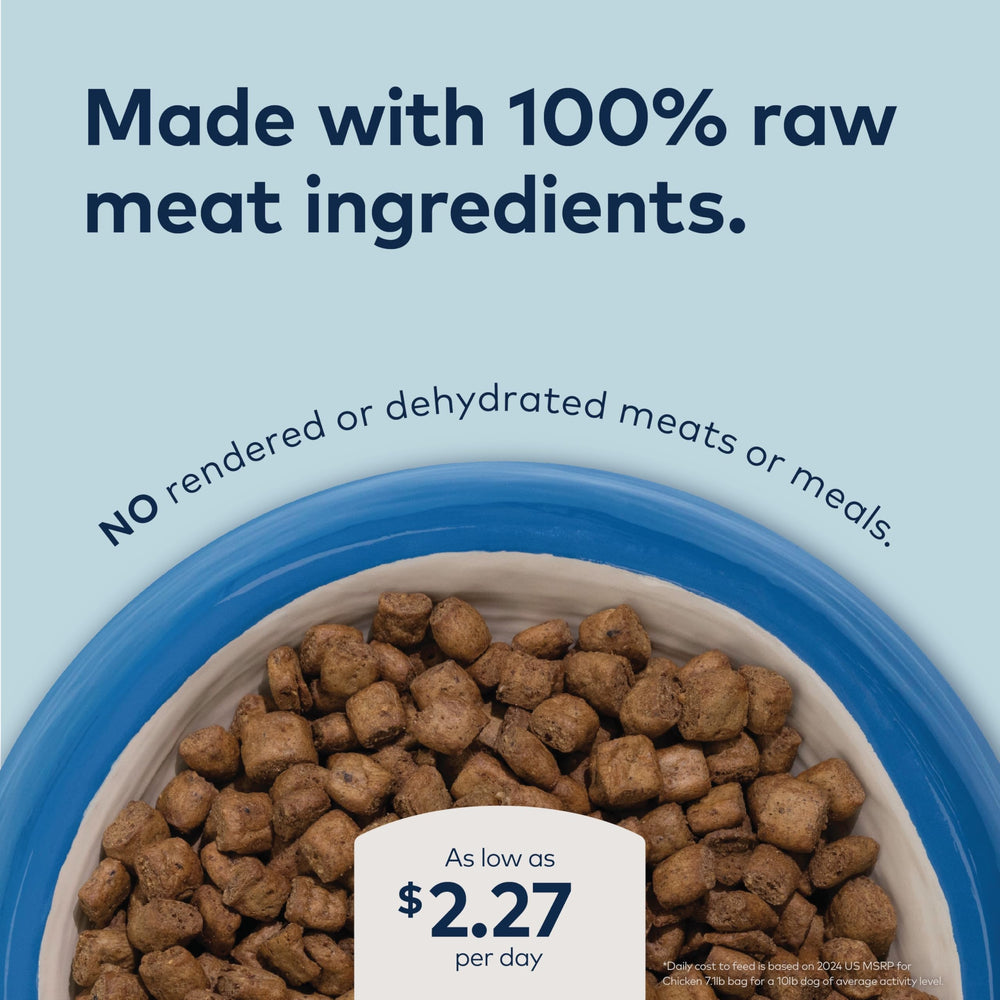 ZIWI Peak Steam & Dried – origine Nouvelle-Zélande, poulet élevé sans cage.
