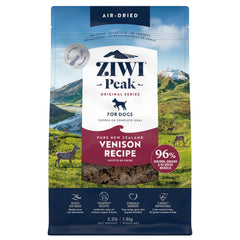 ZIWI Peak Venison, boîte-produit-ensemble: repas complet riche en protéines pour chien.