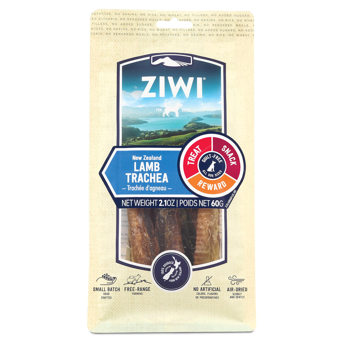 ZIWI trachée d'agneau – récompense naturelle lors de l'entraînement.