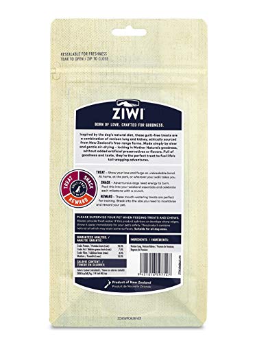 Gros plan sur les bouchées ZIWI poumons et rognons de cerf.