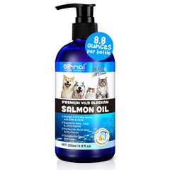 ZIXAOK huile saumon alaskien pour chiens et chats – bouteille pratique pour ajouter à la nourriture