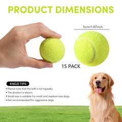 ZIYIZE balle tennis en caoutchouc naturel et flocage sûr pour animaux.