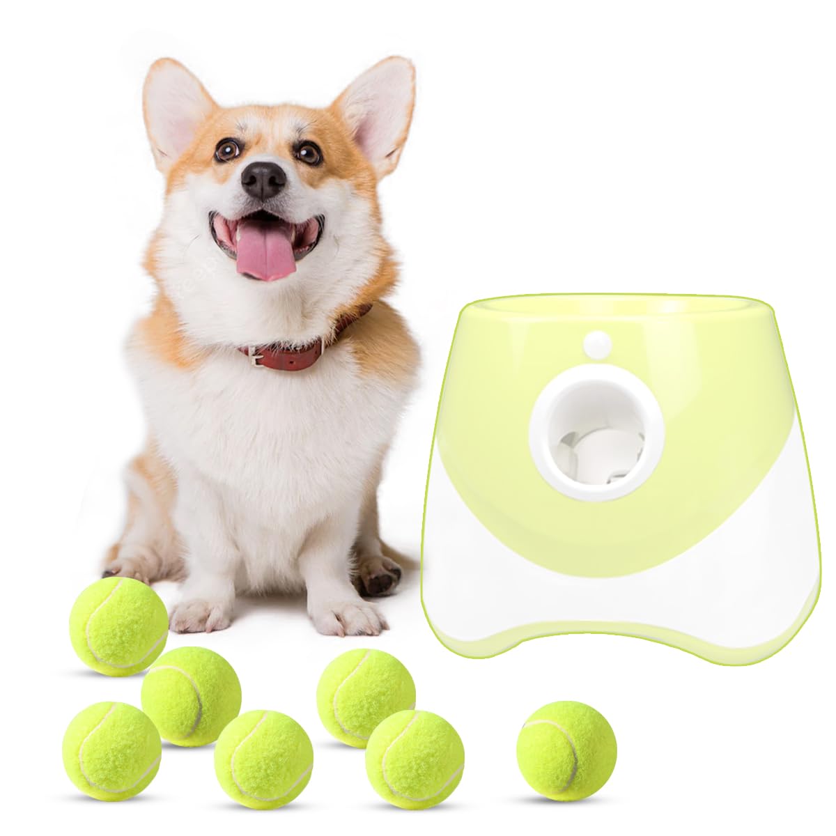 ZIYIZE balles tennis pour chien de 2 pouces, couleur rouge pour une récupération rapide.