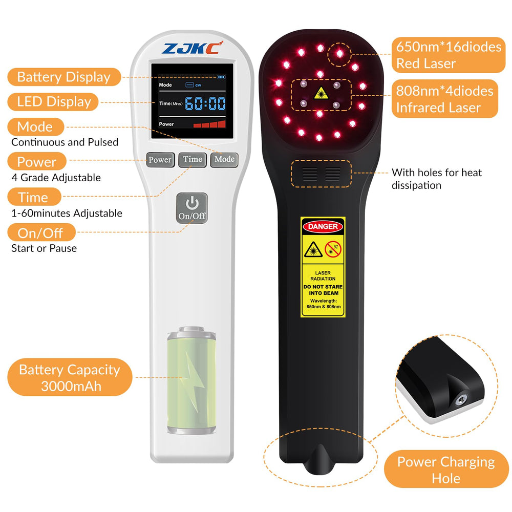 ZJKC: batterie longue durée pour plusieurs sessions par chargement.