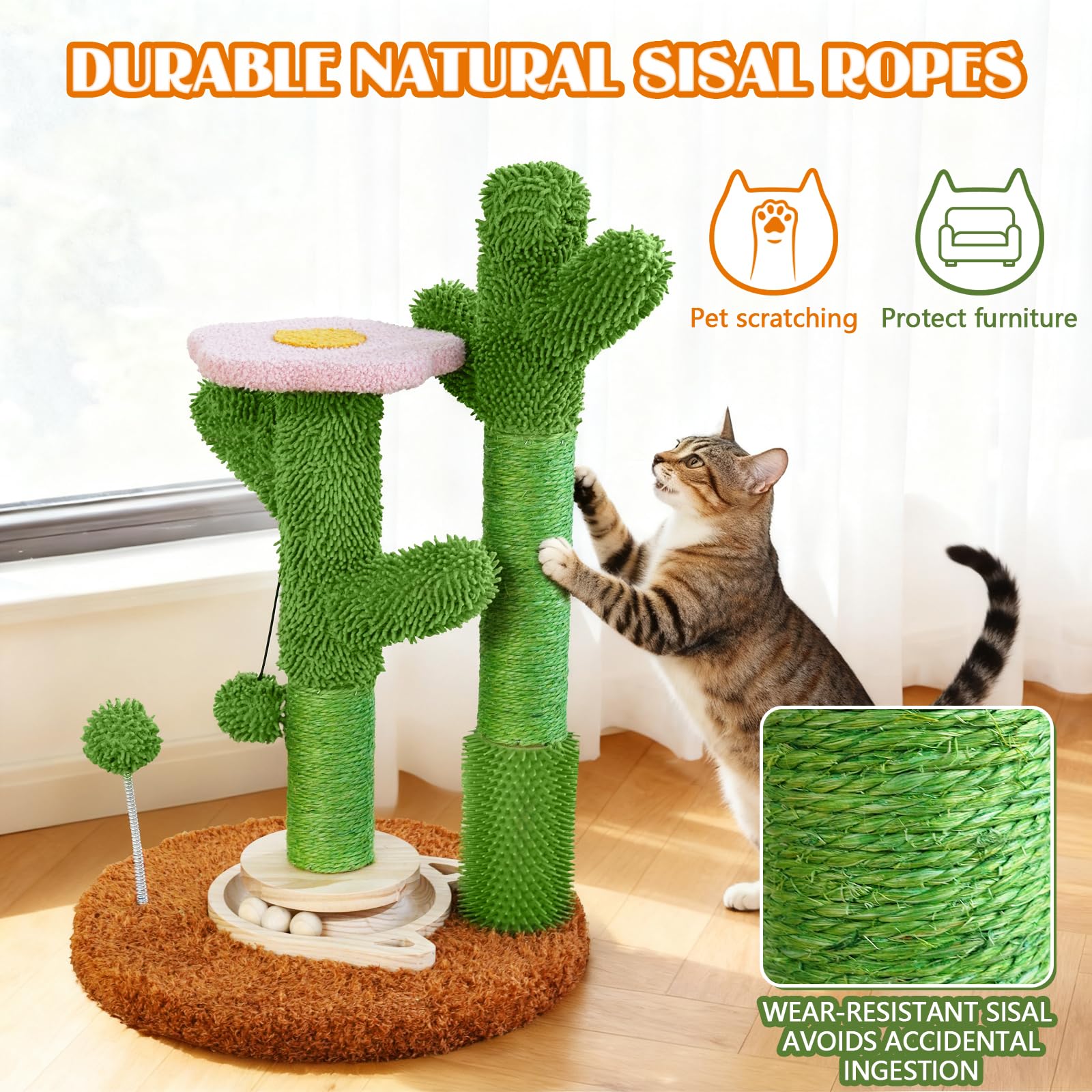 ZLAFM Cactus Post base stable et montage sans outil.