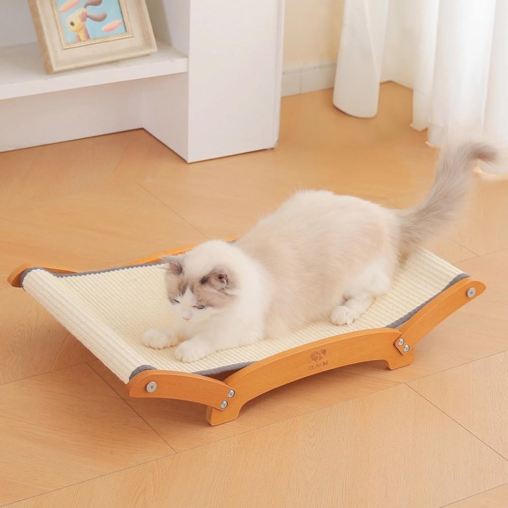 ZLAFM Extra-Larger Sisal Scratcher Bed grande surface pour deux chats