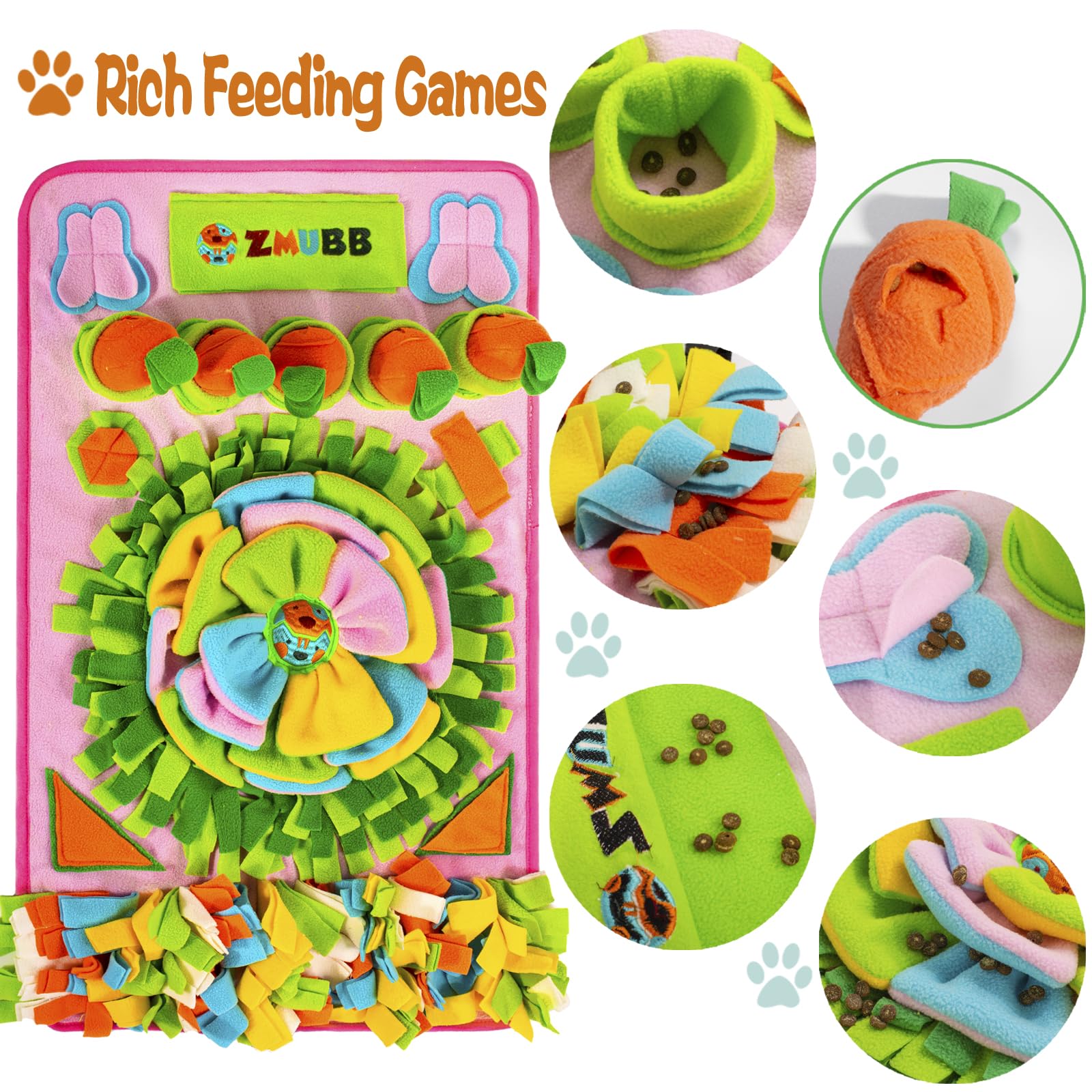 ZMUBB Snuffle Mat lavable en machine pour entretien facile