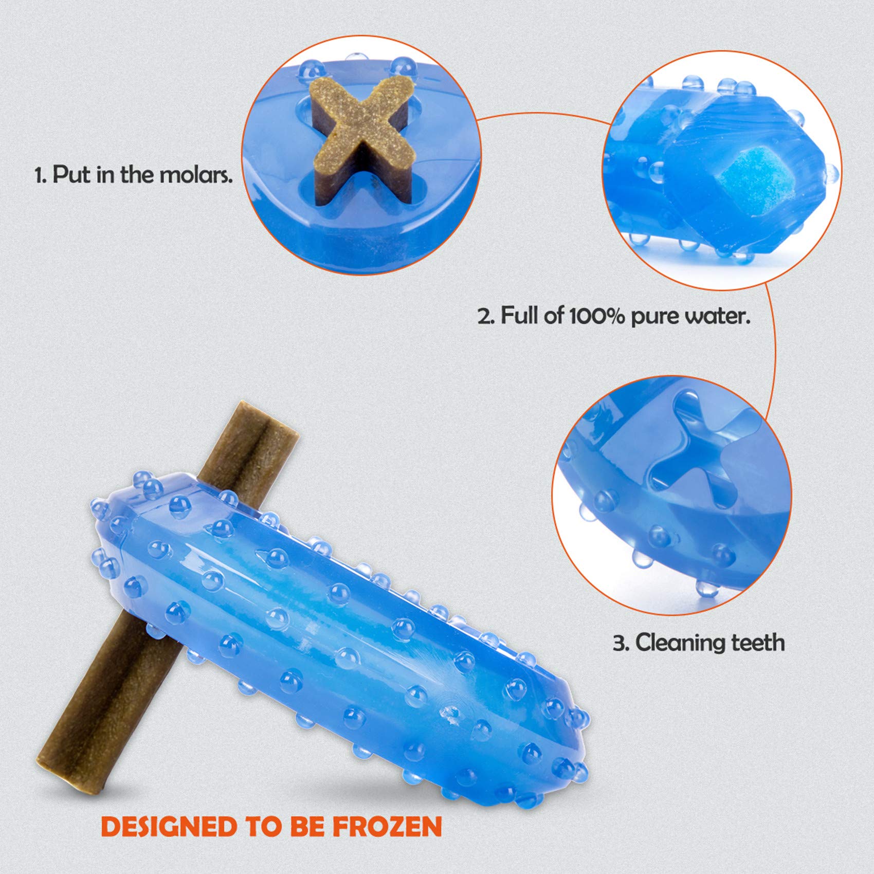 ZNOKA Arctic Freeze dispositif de relief du stress congélable, parfait pour les chiens nerveux.