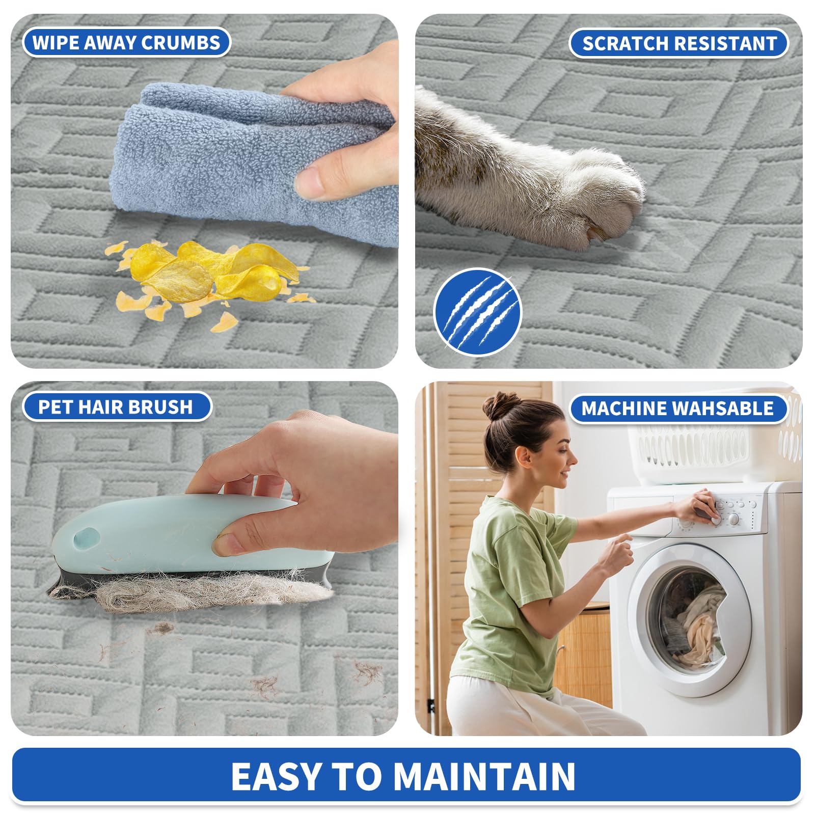 Drap ZNSAYOTX entretien facile nettoyage rapide avec chiffon humide.