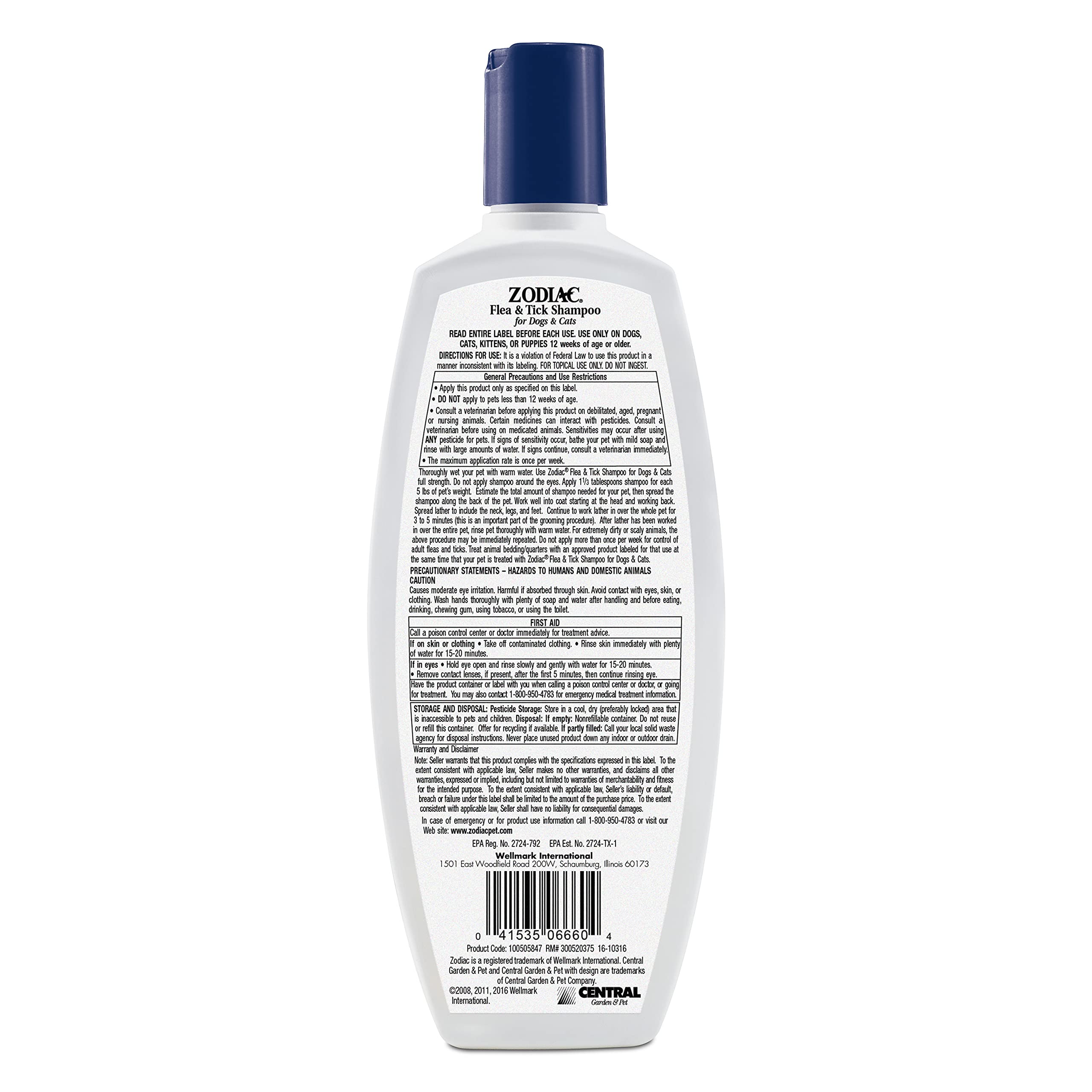 Zodiac Shampooing mousse crémeuse nettoie et assouplit le pelage des animaux.