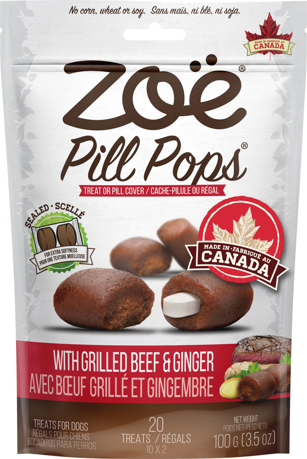 Zoë Pill Pops : boîte ouverte avec des friandises moelleuses.