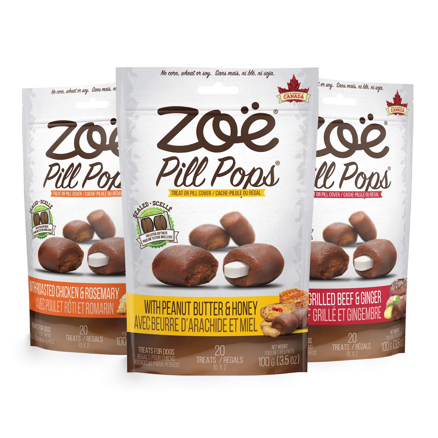Ingrédients nord-américains naturels, qualité garantie dans Zoë Pill Pops.