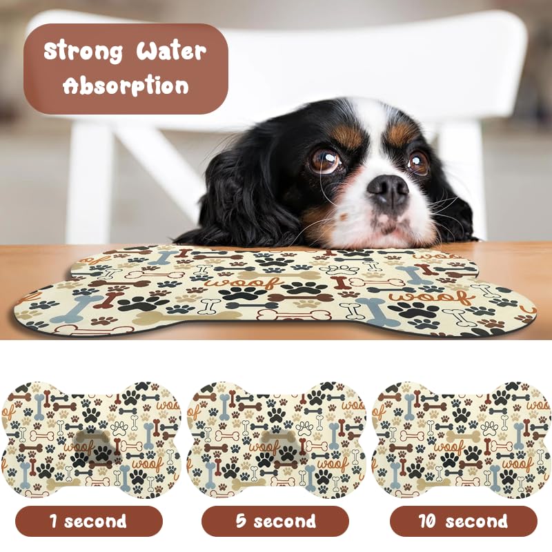 Tapis Zoeeya absorbant l'eau et les résidus alimentaires.