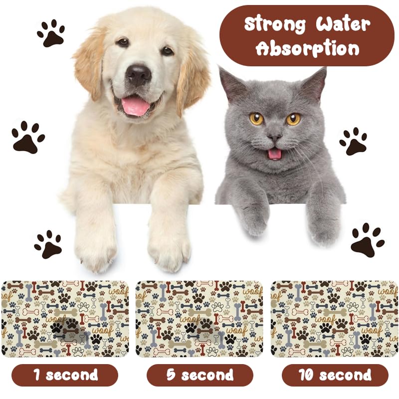 Tapis Zoeeya pour Gamelle d'eau, absorbant rapidement les liquides et les miettes.