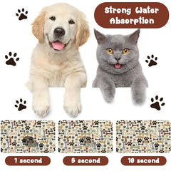 Tapis Zoeeya pour Gamelle d'eau, absorbant rapidement les liquides et les miettes.