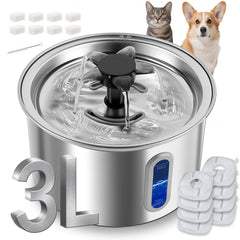 Fontaine ZOESEEK pour chat en acier inox 304, durable et sans BPA.