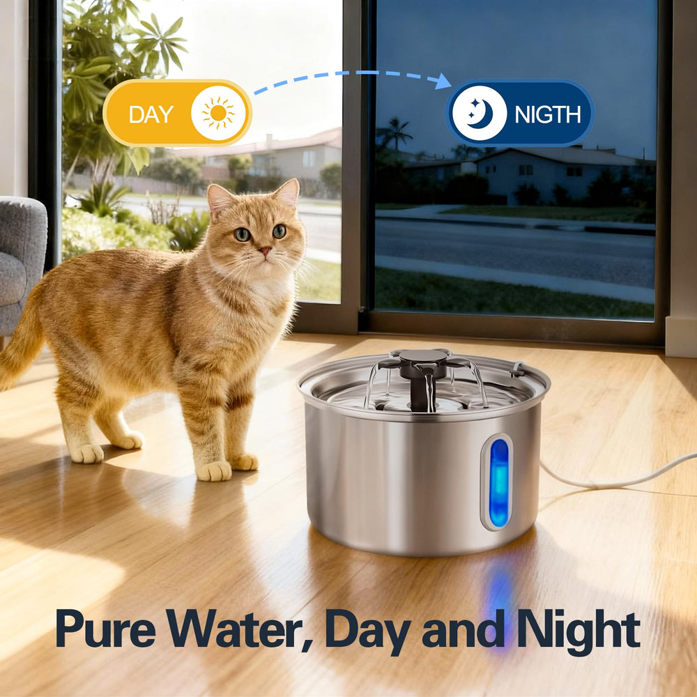ZOESEEK fontaine chat avec 2 filtres et 2 éponges pour eau fraîche.