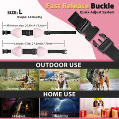 Coque ABS durable des bouchons d'oreilles ZOHAN pour chien rose.