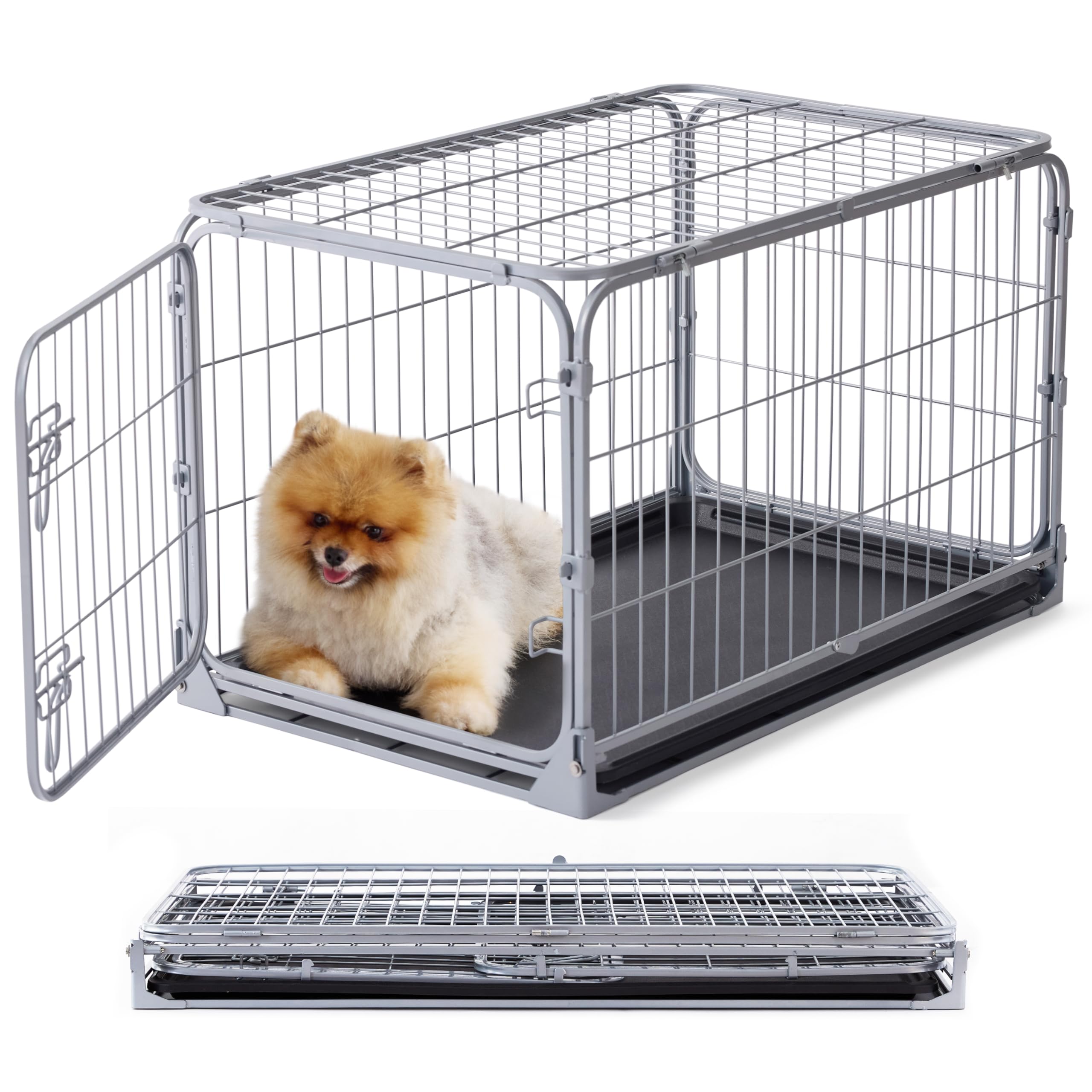 Cage ZOMISIA pliable 30 pouces anti-évasion, idéale pour petit chien.