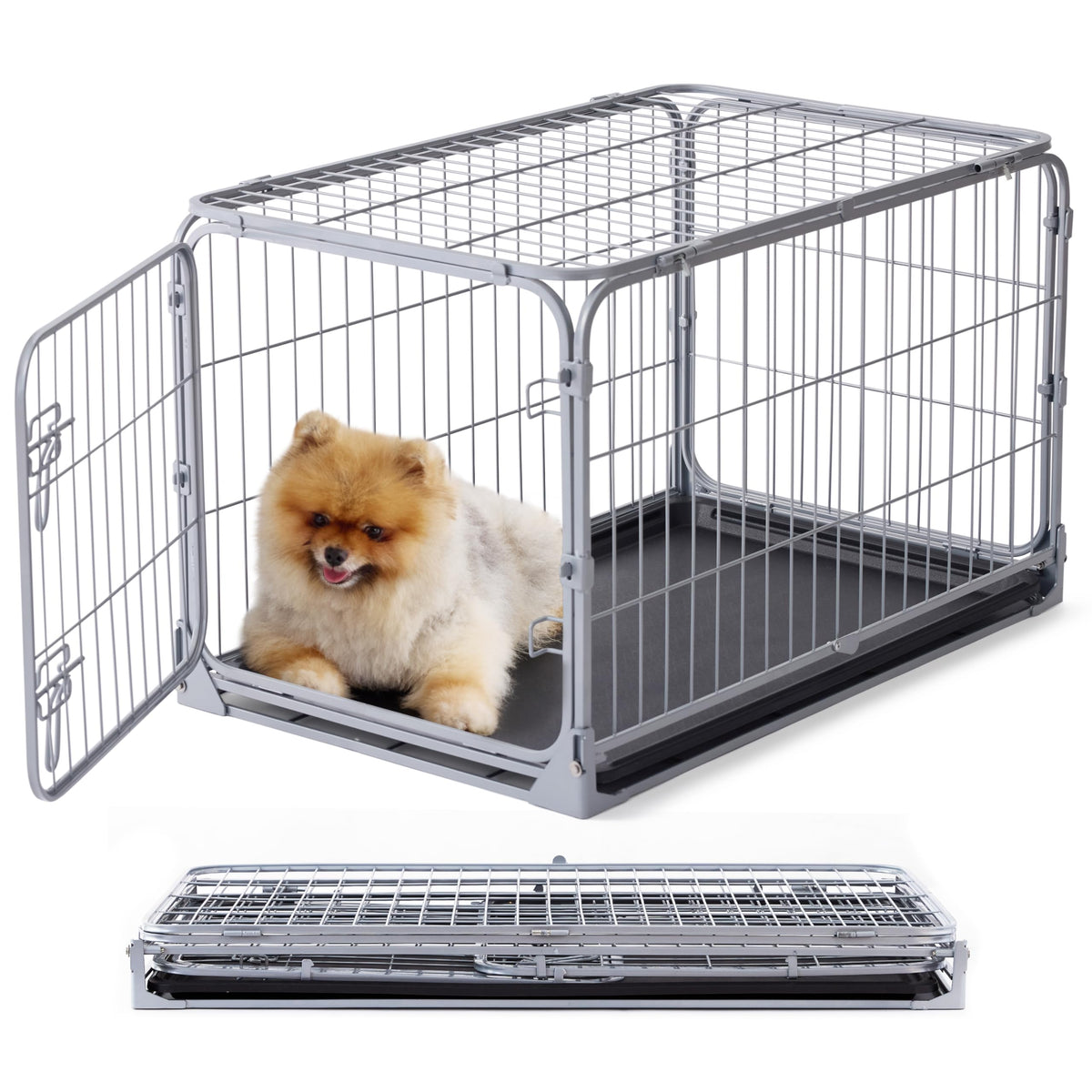 Cage ZOMISIA pliable 30 pouces anti-évasion, idéale pour petit chien.