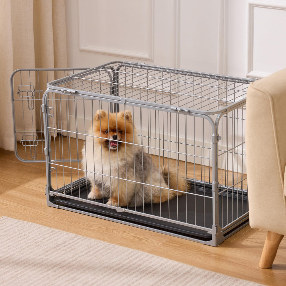 Cage ZOMISIA conçue pour le transport, se replie facilement pour les trajets.