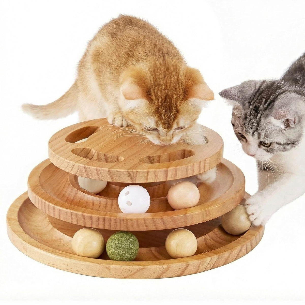 ZOMISIA piste-balle-chat-puzzle-haut: stimule l'agilité et l'exercice.