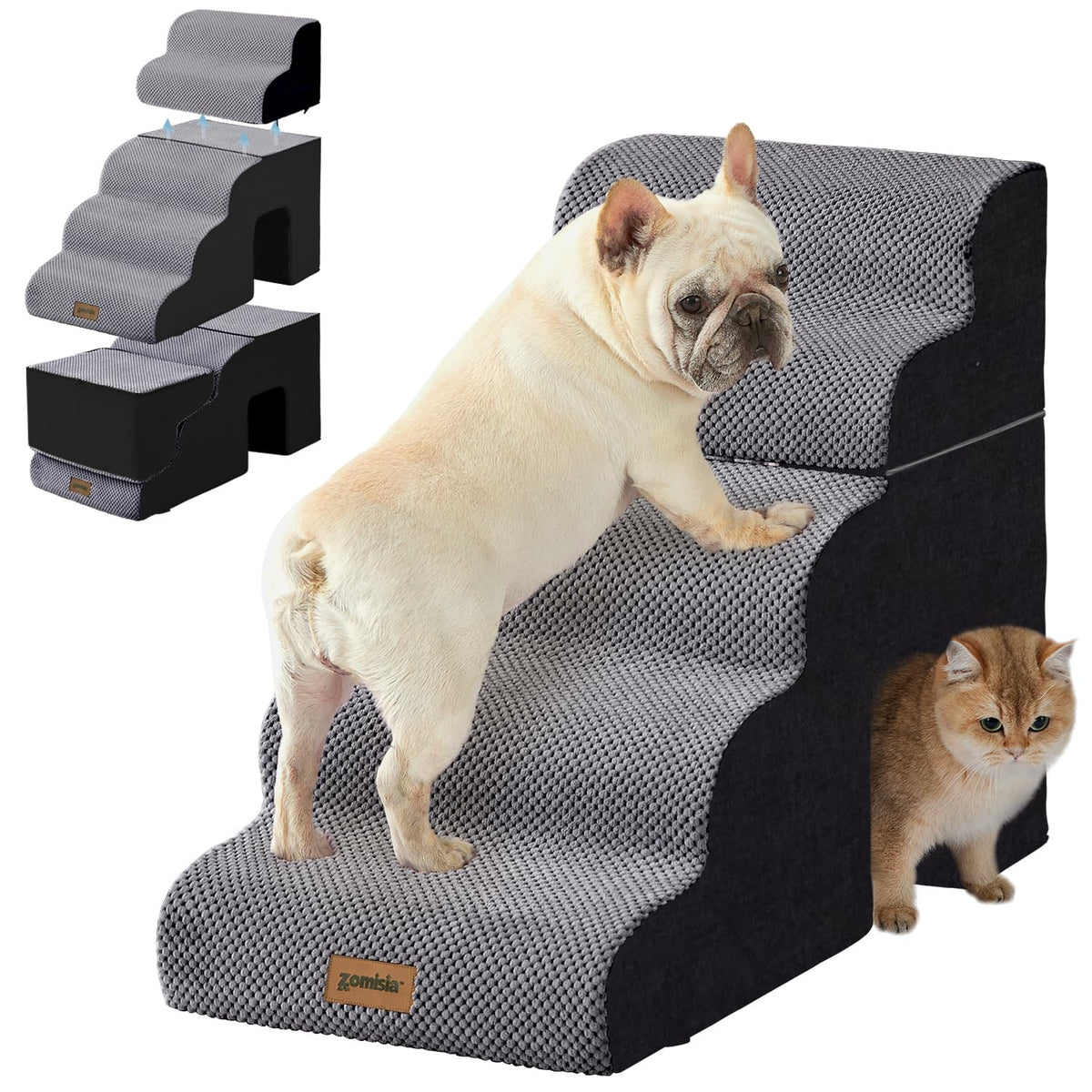 ZOMISIA rampe chien grande 24 pouces, stabilité rassurante pour animaux lourds.