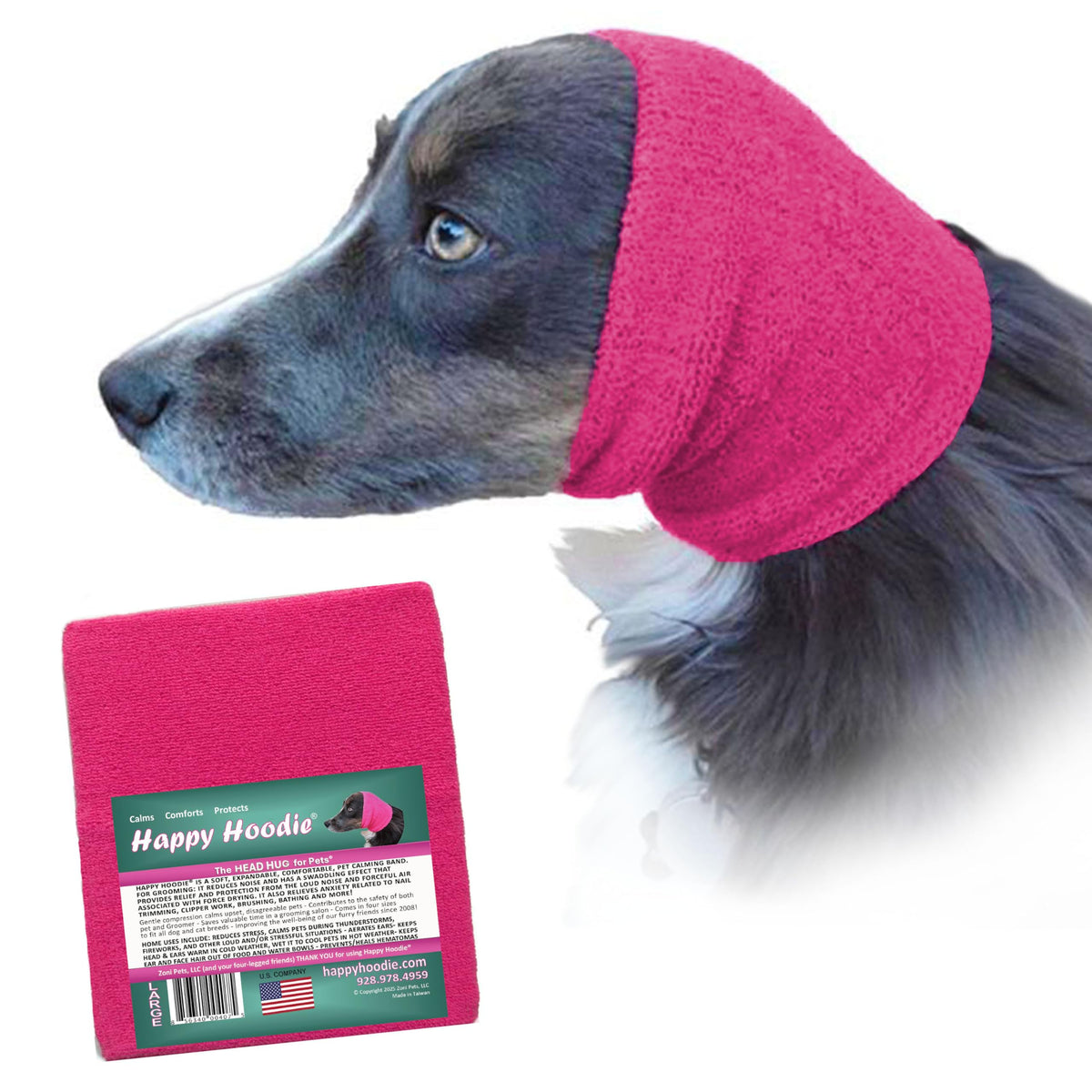 ZONI PETS Happy Hoodie bande calmante pour chiens et chats pendant le toilettage