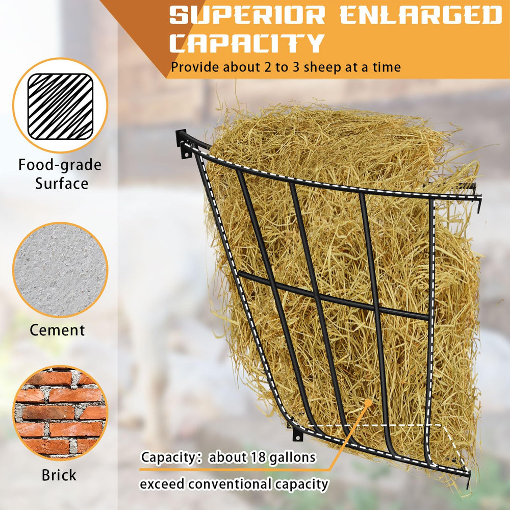 Zonon porte-foin d’angle: profondeur peu encombrante pour optimiser l’espace au sol.