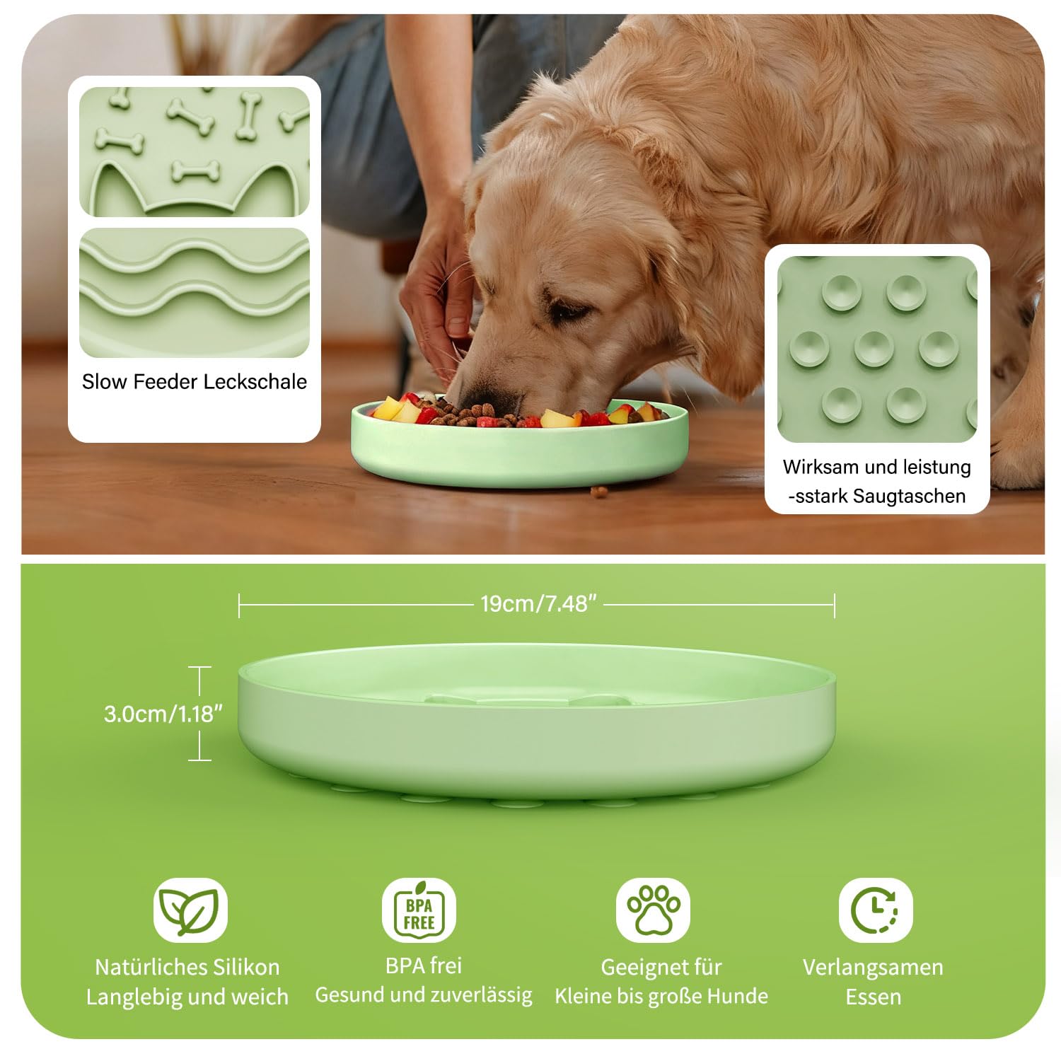 Zonopy capacité 2-3 tasses convient petits et grands chiens et chats.