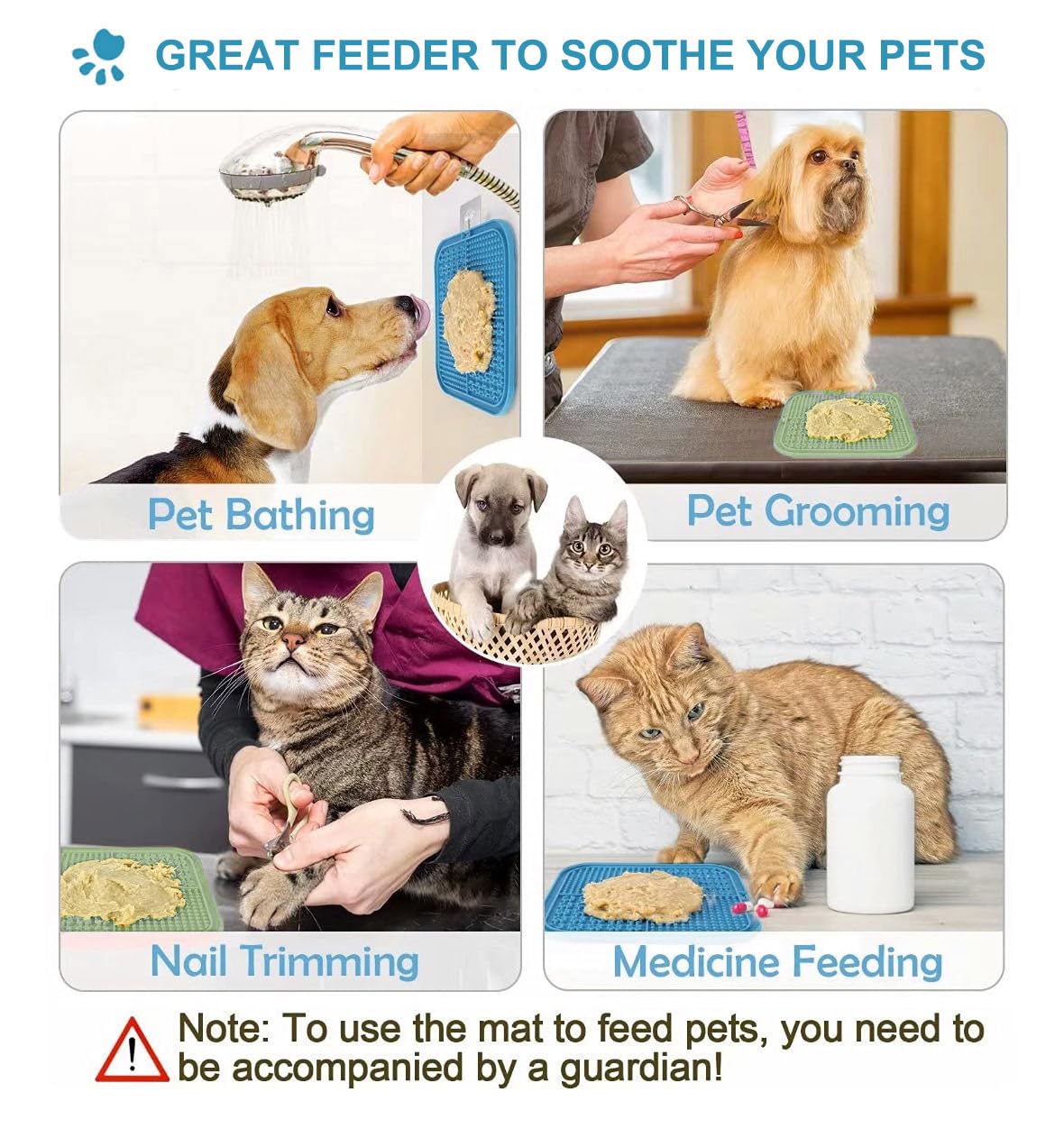 Zonopy Licking Mat apaise l’anxiété et occupe pendant les séances de toilettage